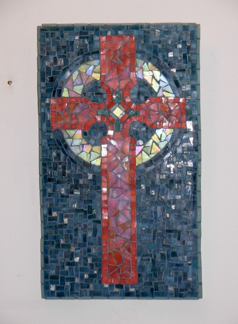 Mosaic Cross for Wayne by Margaret Almon