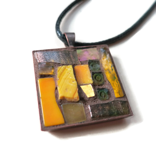 Yellow Ochre Pendant by Margaret Almon