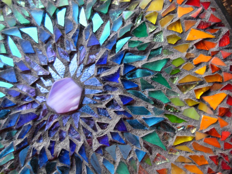 Rainbow Mosaic Mandala by Margaret Almon