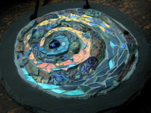 Sea Spiral Mandala Mosaic by Margaret Almon 