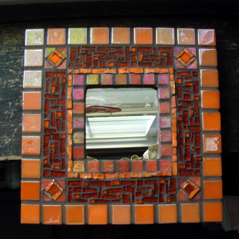 Luscious Orange Mirror by Margaret Almon of Nutmeg Designs