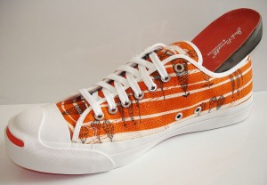 Lucienne Day Converse Sneakers in Orange