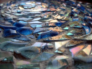 Blue Skies Spiral Mandala by Margaret Almon.