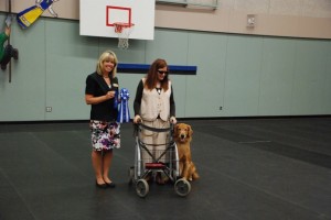 Susan Beber and Riley, CD Title and High in Class. Photo courtesy Susan Beber.