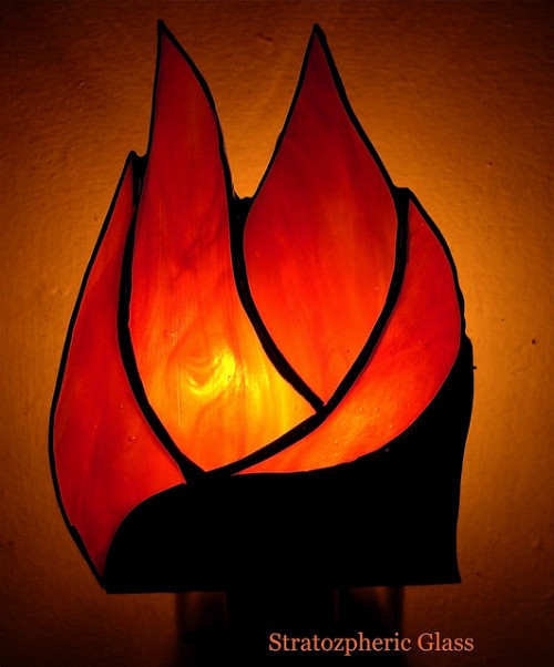Stained Glass Night Light by Wayne Stratz.
