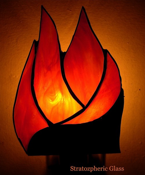 Stained Glass Night Light by Wayne Stratz.