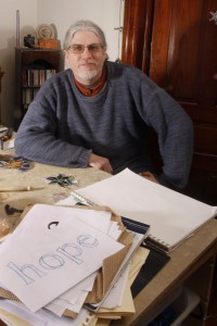 Stratoz(Wayne Stratz) in his studio. Photo ©Allison Puketza.