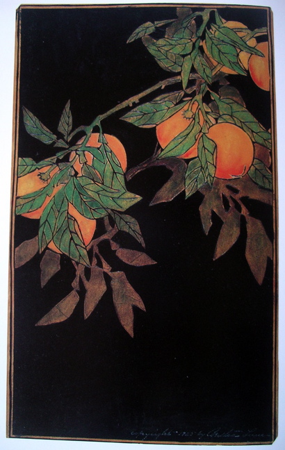 Bertha Lum, 1925 Branche of Oranges - Japonisme comes to America