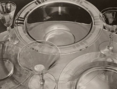 Margaret Watkins Untitled (glass bowls & glasses), c.1928 6.25 x 8.5 inches vintage palladium print