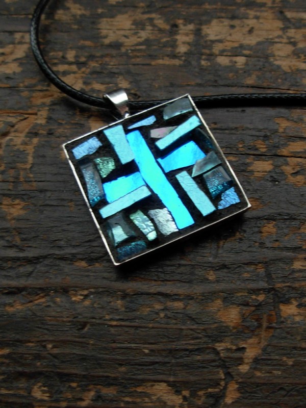 Mosaic Cross Pendant for Mimi by Margaret Almon.