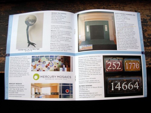 Nutmeg Designs in the Handmade Tile Association 2013 Directory