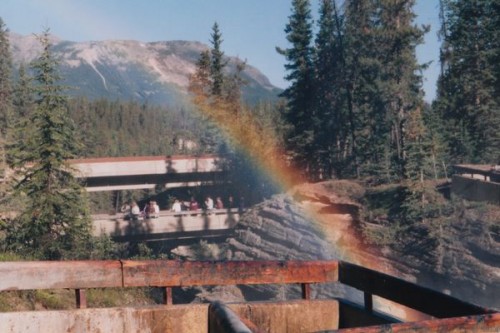 Rainbow at Athabasca Falls, Jasper National Park