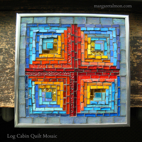 Log Cabin Quilt Mosaic by Margaret Almon
