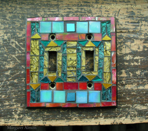 Art Deco Mosaic Switchplate by Margaret Almon