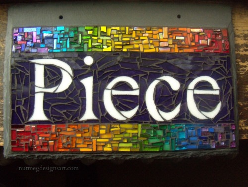 PIece Sign Mosaic for a Quilter by Nutmeg Designs