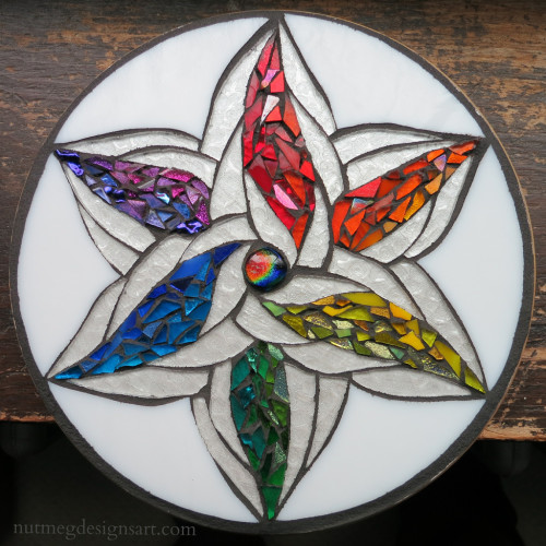 Color Wheel Mosaic Mandala by Nutmeg Designs