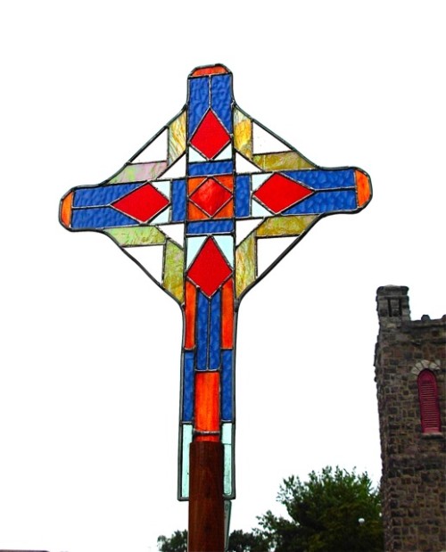 Cross for Holy Trinity Episcopal Church, Lansdale. Designed by Wayne Stratz and Realized by Staci Klemmer.