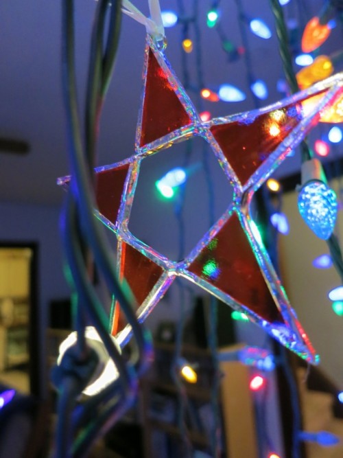 Orange Stained Glass Star by Staci Klemmer. Photo by Wayne Stratz.