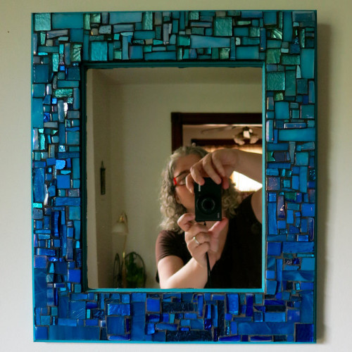 Ocean Blue Mirror by Margaret Almon