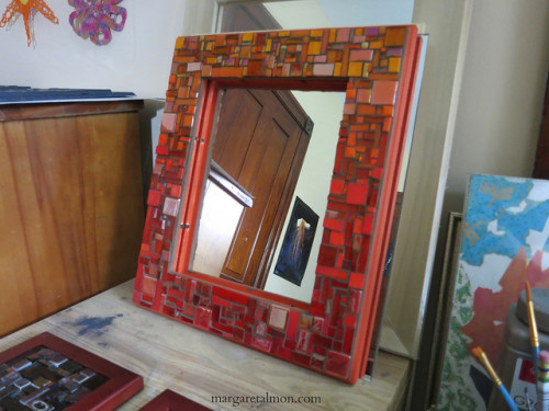 Orange Ombre Mirror by Margaret Almon