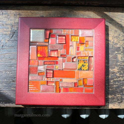 Orange Patchwork Trivet by Margaret Almon