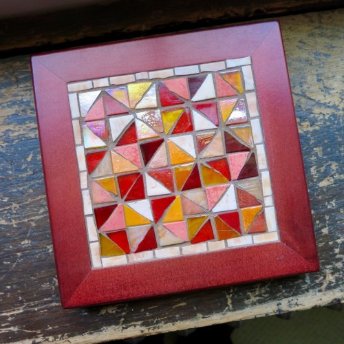 Broken Dishes Quilt Block Trivet by Margaret Almon