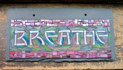 Breathe Mosaic Word Sign