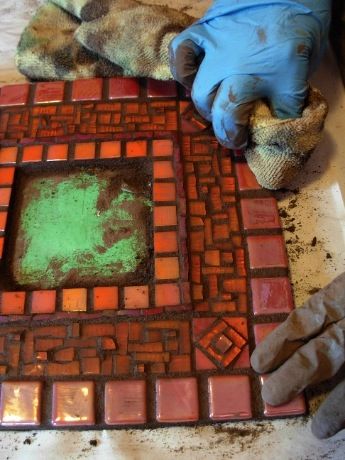 Grouting a Mosaic Part 3: Remove Grout, Add Light - Margaret Almon