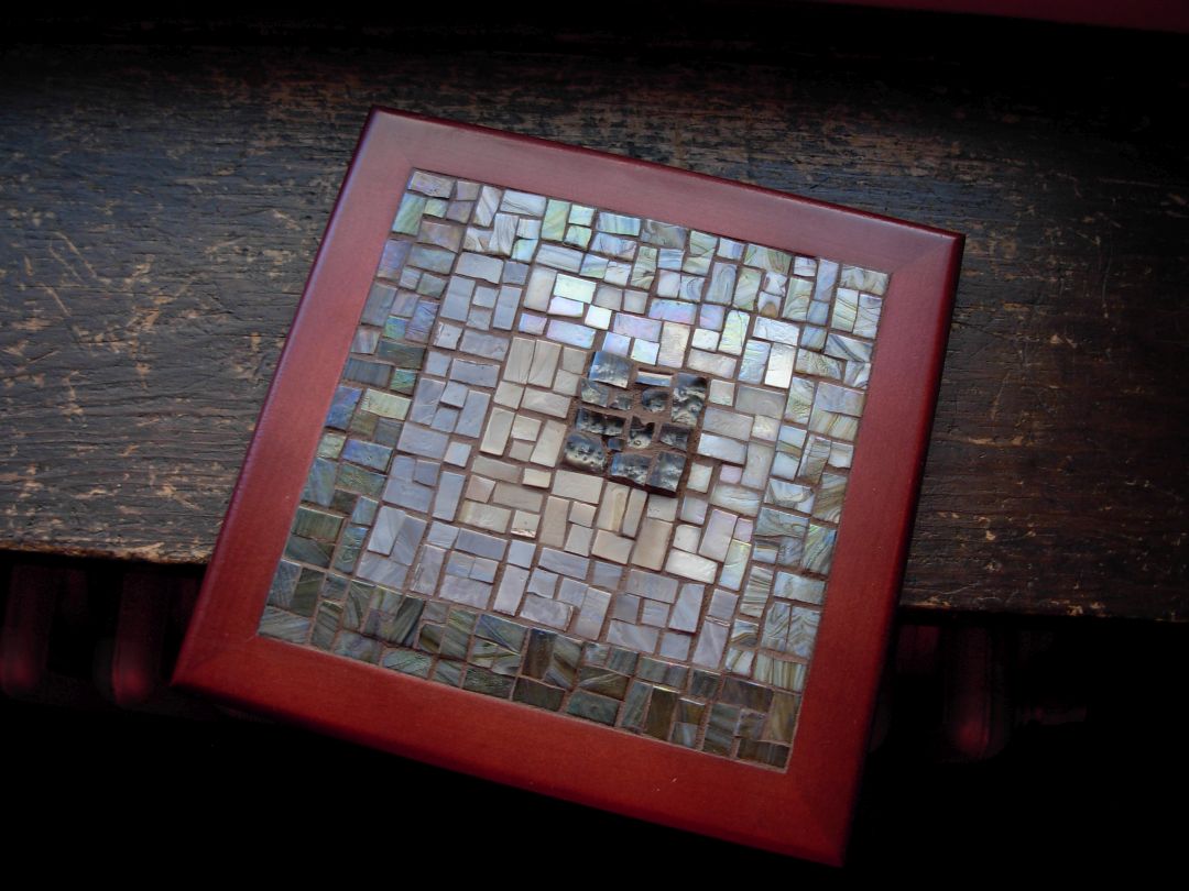 Asymmetric Log Cabin Mosaic in Earthtones by Margaret Almon