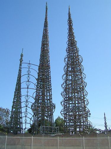 Simon Rodia's Watts Towers via Carolee Mitchell on Flickr