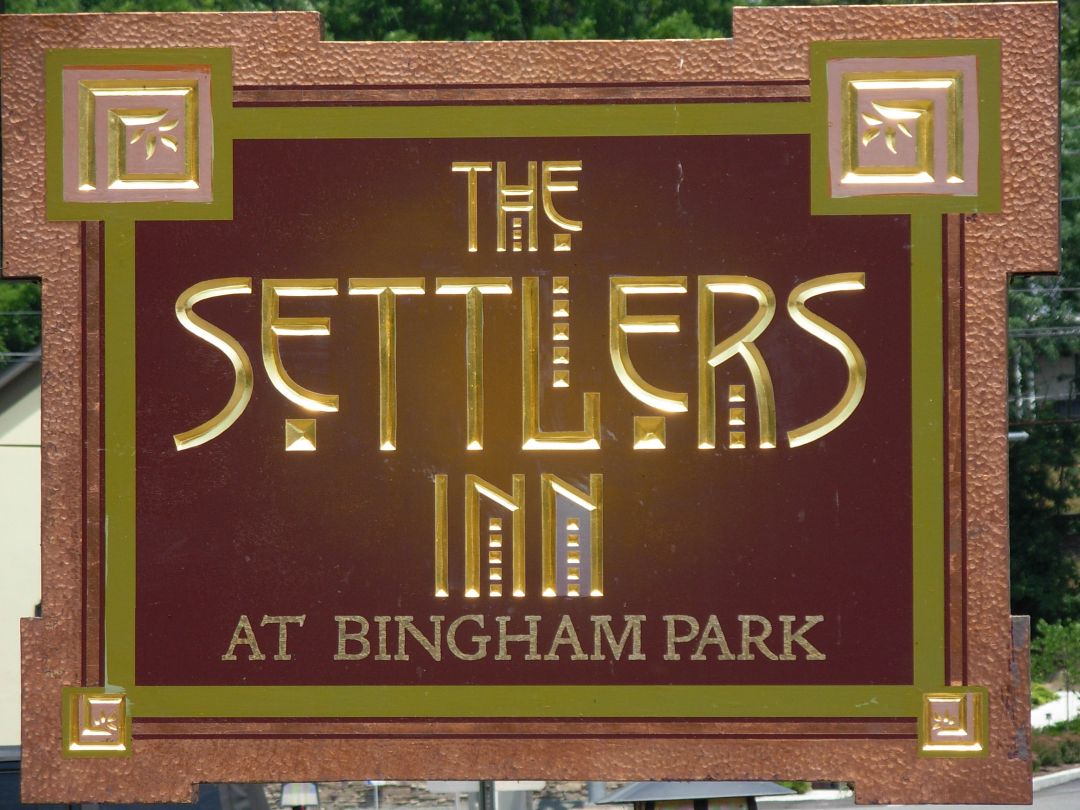 The Settlers Inn Sign in Hawley PA