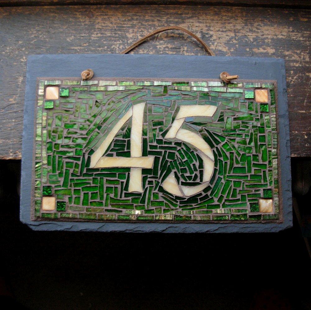 Mosaic House Number by Nutmeg Designs