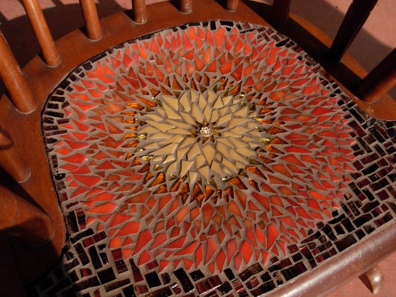 Sunflower Mandala Chair by Margaret Almon